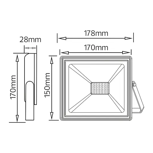 Прожектор світлодіодний Remix-50 50W RGB+білий - фото 3