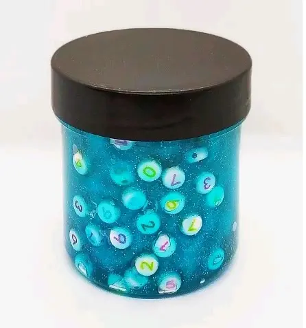 Кристальный слайм Бусины, перламутровый изумрудный, 125 г