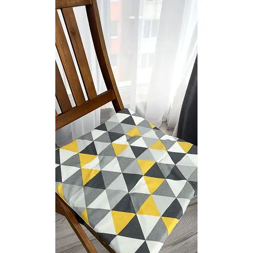 Водоотталкивающая подушка на стул Треугольный принт (2 шт.) - фото 7