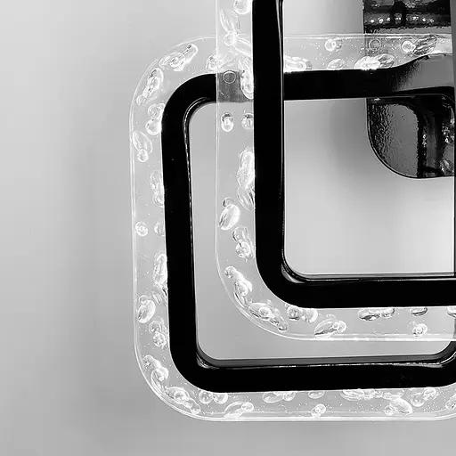 Люстра в чорному корпусі з прозорим акрилом | Арт. A 2517/4+4 XS BK | Line F - фото 3