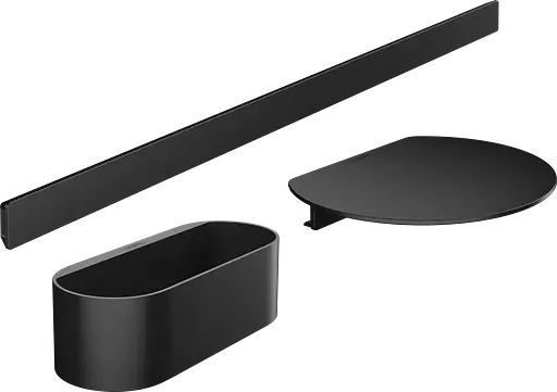 Комплект аксесуарів Hansgrohe WallStoris 3в1 Matt Black 27966670, Чорний матовий - фото 1