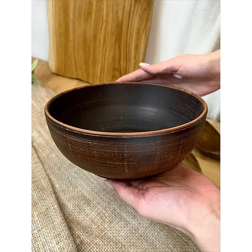 Миска керамическая (глиняная) Гладкая 1 л - фото 5