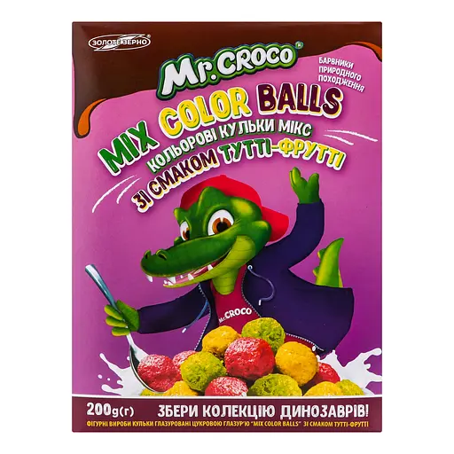 Кульки Mr. Croco Mix Color Balls зі смаком Тутті-фрутті 200 г - фото 1