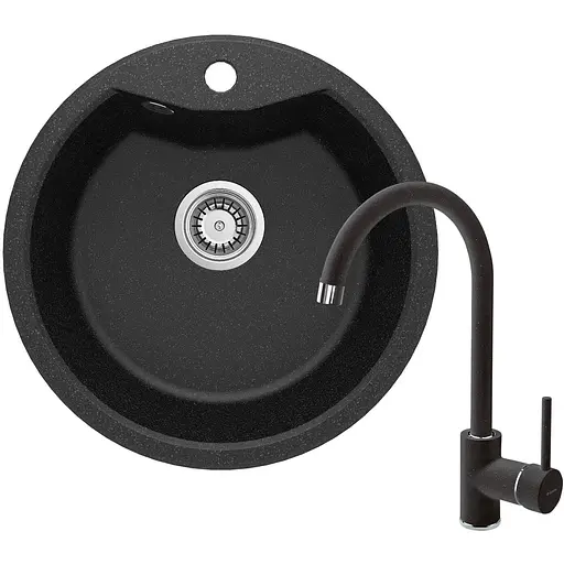 Мойка кухонная Deante Solis + смеситель BEN_262M ZRSB2803 - фото 1