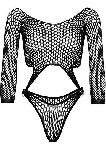 Боді Leg Avenue Top bodysuit with thong back Black - фото 3