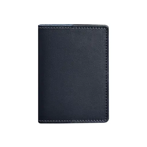 Кожаная обложка для паспорта и военного билета 1.3 темно-синяя - фото 7