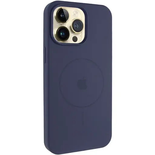 Чехол Epik Silicone Case Full Protective AA V2 with MagSafe для Apple iPhone 15 Pro 6.1 Темно-синий/Midnight blue
