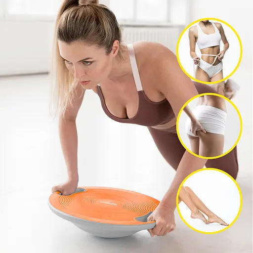 Балансировочная платформа Cornix круглая, пластиковая Orange/Grey XR-0444 - фото 3