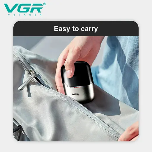 Електробритва шейвер VGR V-379 подвійне лезо триммер водонепроникний з дорожньою сумкою - фото 6