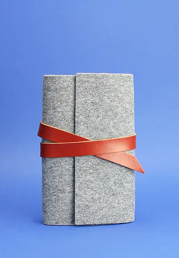 Фетровий блокнот (Софт-бук) 1.0 Фетр з шкіряними коричневими вставками - фото 2