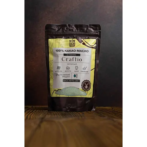 Какао-масло Wow Cacao Craftio в порошке 100% 500 г - фото 2