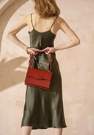 Жіноча шкіряна сумка Kelly червона - фото 6