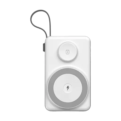 Повербанк 10000mAh Choetech B695 White QC3.0 PD3.0 бездротова зарядка смартфонів та Apple Watch (43-00143) - фото 2