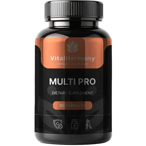Вітаміни та мінерали VitalHarmony Multi Pro Premium Multivitamins, 90 капсул для підтримки загального стану організму