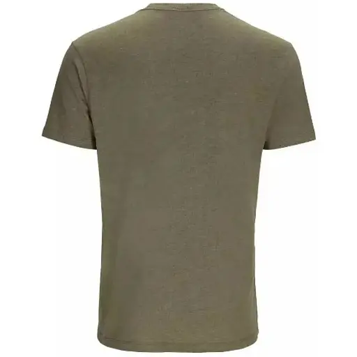Футболка Simms Stacked Logo Bass T-Shirt Military Olive Heather XL (1102-14097-914-50) - фото 2