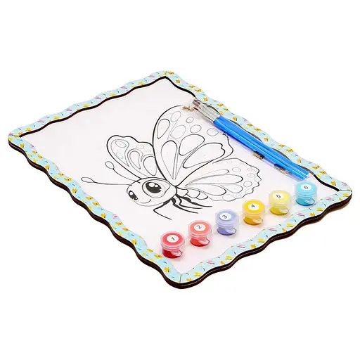 Дитячий набір для розпису по дереву "Метелик" Puz-22960 формат А4 - фото 3