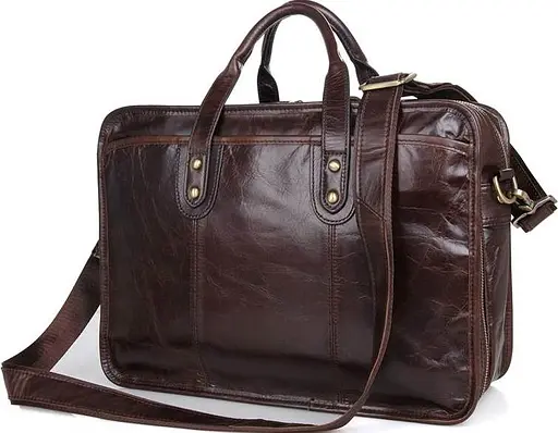 Сумка кожаная мужская Vintage 38х26,5х15 см 000154327