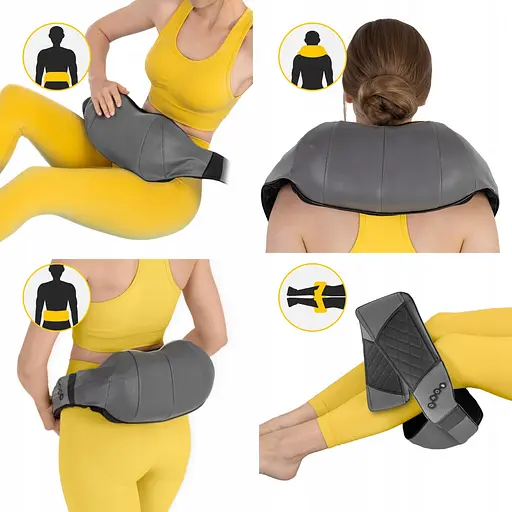 Накидка-масажер 4FIZJO Shiatsu Luxury+ для шиї та спини, акумуляторна 4FJ0563 Grey (P-5907739319104) - фото 3