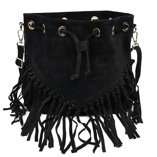 Женская замшевая сумка на плечо Firenze 25х26х13 см sum0028534 - фото 5