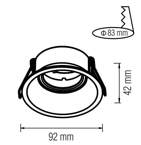 Светильник точечный поворотный "MEYAN-R" черный - фото 3