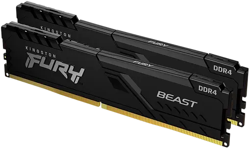 Оперативная память Kingston Fury 32GB (2x16GB) DDR4 3200MHz Beast Black (KF432C16BB1K2/32WP) - фото 1