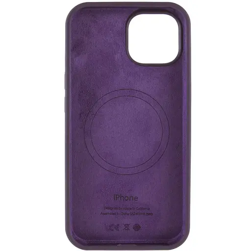 Чохол Epik Silicone Case Full Protective AA with MagSafe для Apple iPhone 15, 6.1 Фіолетовий/Elderberry - фото 3