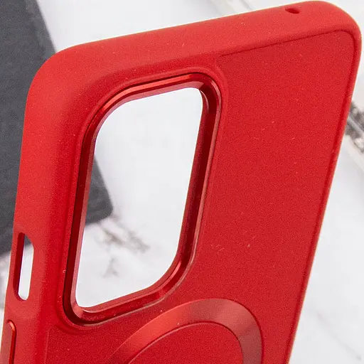 TPU чехол Bonbon Metal Style with MagSafe для OnePlus 9 Красный / Red - фото 6