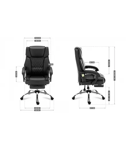 Крісло офісне Markadler Boss 6.0 Black з масажем - фото 10