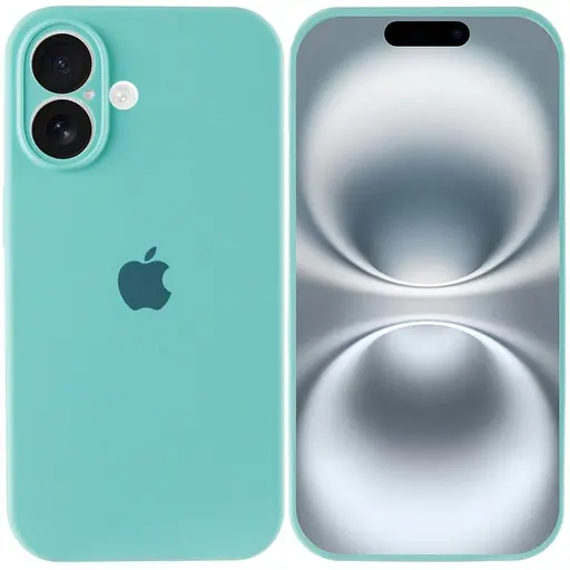 Чохол Epik Silicone Case Full Camera Protective AA для Apple iPhone 16, 6.1 Бірюзовий/Marine Green - фото 3