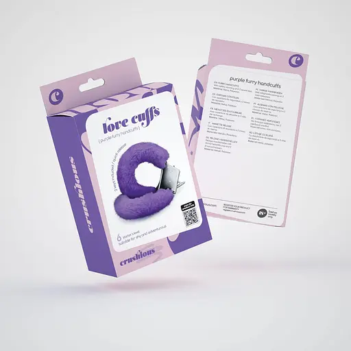 Наручники Crushious Love Cuffs Furry (фіолетовий) - фото 5