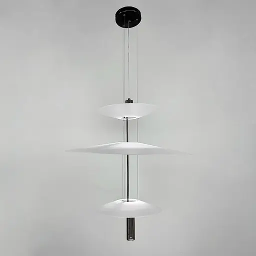 Дизайнерский 3-х ярусный светильник КРЫЛЬЯ СВЕТА с черным основанием | Ст. MJ 14-360+680+360 BK Line F - фото 7