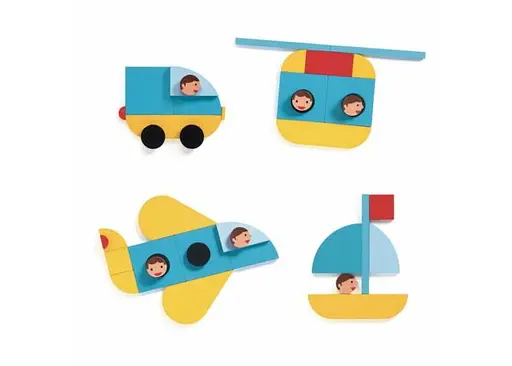 Набір дерев'яних геометричних фігур Ze Geo Vroom (DJ06436) - фото 3