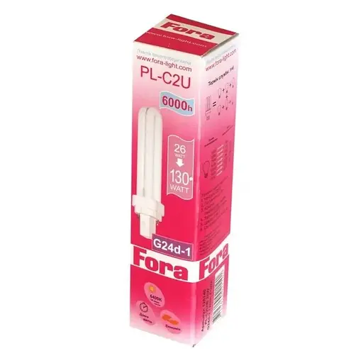 Лампа Fora люмінесцентна PL-C2U/B 26W 12 мм 220 В