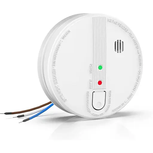 Дротова димова сигналізація зі світлодіодним індикатором та кнопкою відключення