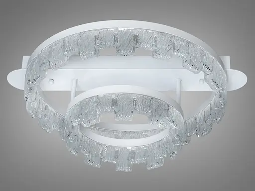 Світлодіодна Люстра стельова кільця Diasha біла 55 Вт акрил 9 -10 м² MX78205 - фото 1