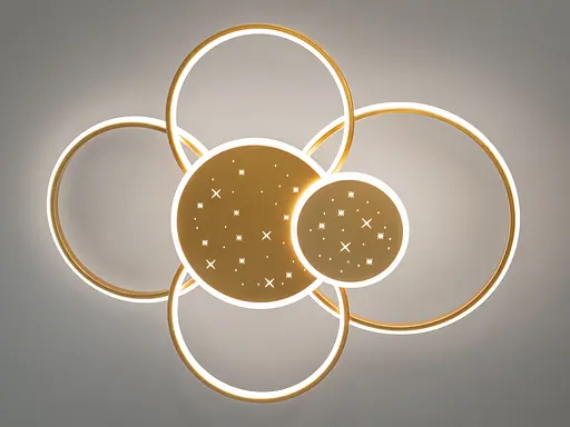 Потолочная люстра Diasha 2448GDIM золото с пультом 115Вт. - фото 2