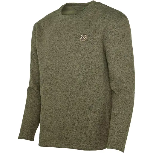 Пуловер Orbis Textil Herrenpullover Strick-Fleece L Оливковый - фото 3