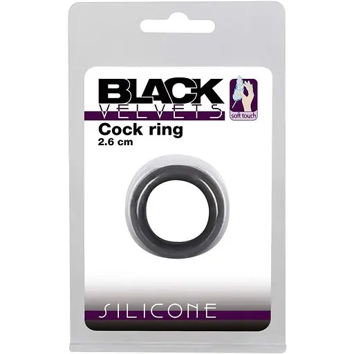 Эрекционное кольцо Black Velvets Cock Ring 2.6 см черный