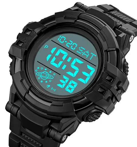 Чоловічий спортивний годинник Skmei 2003 (Чорний з білим) - фото 3