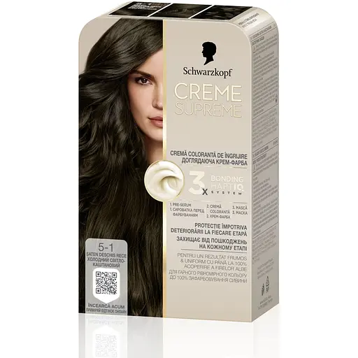 Фарба для волосся Creme Supreme №5-1 холодний світло-каштановий - фото 4