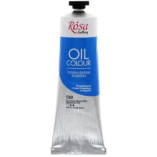 Краска масляная Церулеум (130) 100 мл Rosa Gallery