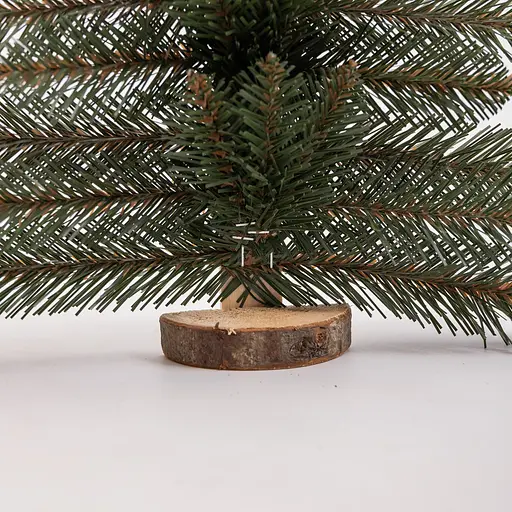 Новорічна декоративна настінна ялинка зелена Полонина 60 см на дерев'яній підставці Lugi SOK-M-V-1 - фото 4