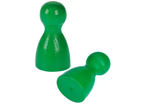 Аксессуар Фишка деревянная зеленая для настольных игр 2.5 см поштучно (Р00511) - фото 3