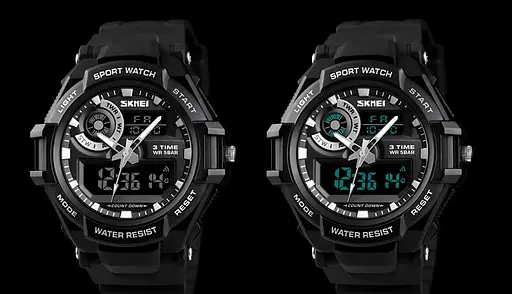 Чоловічий спортивний годинник Skmei 1357 Чорний - фото 9