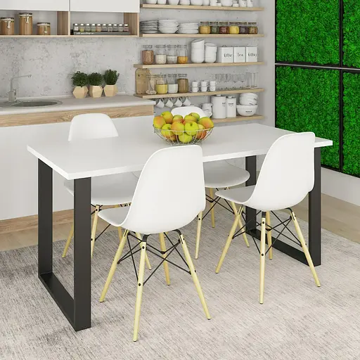 Стол кухонный id A-146 1600x740x740 мм Белый