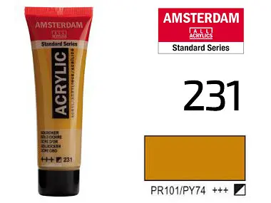 Фарба акрилова Amsterdam 231, Охра золота 20 мл - фото 2