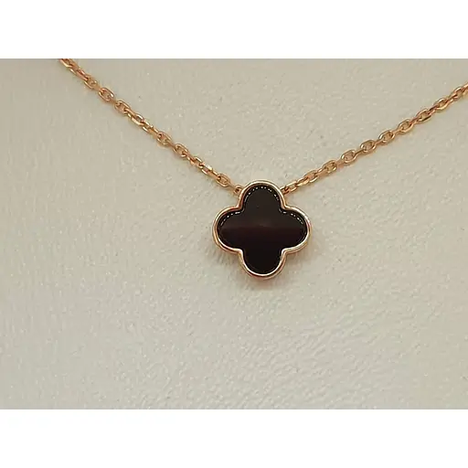 Золотое колье Платон Клевер с фианитом. 1Н104/67Б 40 - фото 3