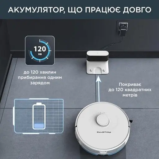 Робот-пылесос с влажной уборкой Rowenta X-PLORER Serie 75 S RR8567WH - фото 8