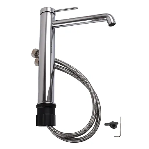 Змішувач для умивальника TOPAZ LOFT TLF 32203-H75-C хромований високий для ванної кімнати з двома шлангами - фото 2