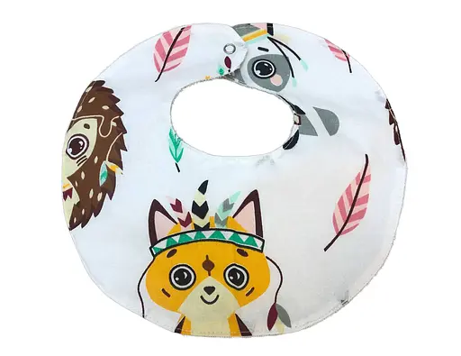 Непромокаемый слюнявчик Moontime "Звери индейцы" - фото 1